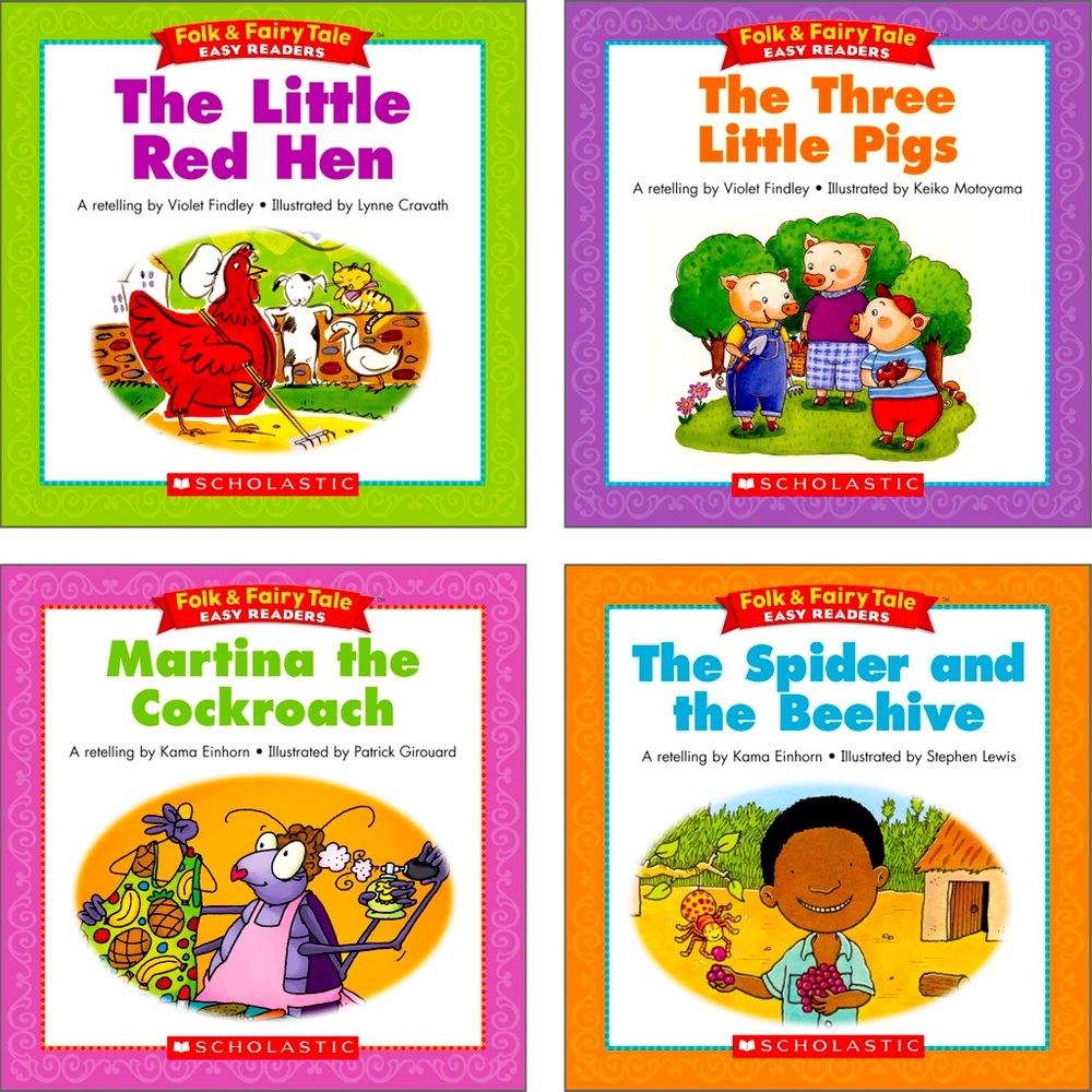 Used Folks & Fairy Tale Easy Readers Scholastic Books 📚 Used in good condition.